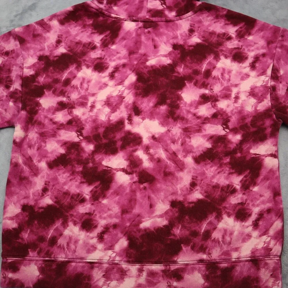 Old Navy Sweater Girls XL Pink Tie Dye Long Sleeve Pocket Pull Over Hoodie